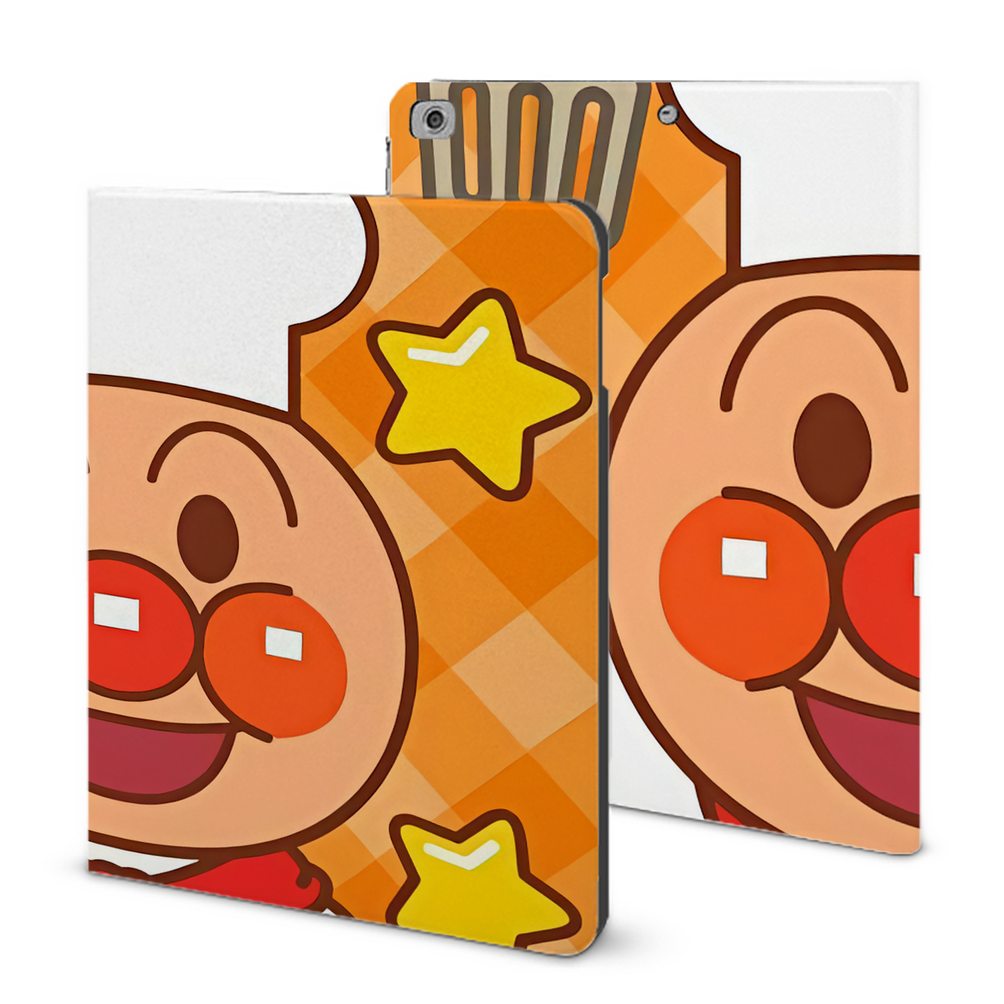 （画像用） アンパンマン Anpanman IPad ケース ブック型 PUレザー TPU 耐衝撃 軽量 薄型 ペン収納なし 全面保護 IPad 各モデル対応